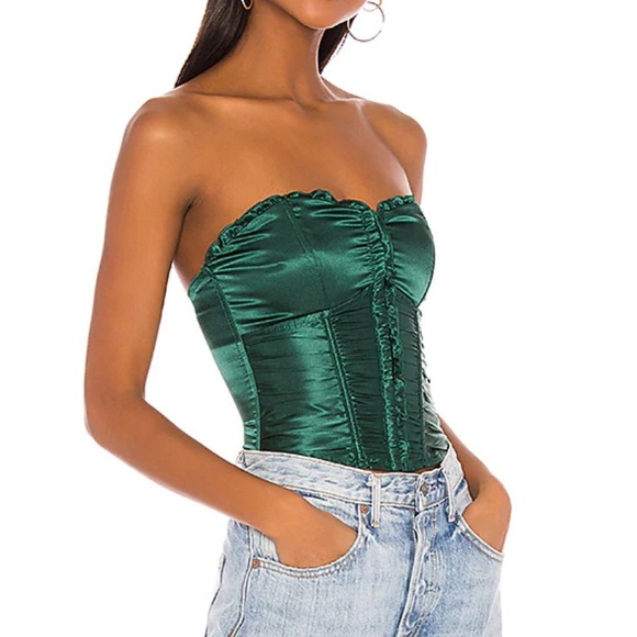 Superdown Sevilla Corset Top in Green - Picture 5 of 7